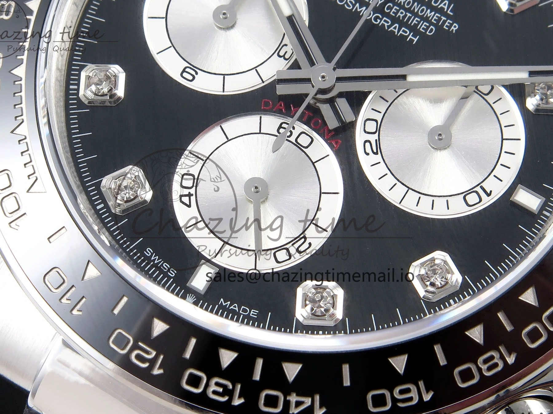 0417 EyeCatching Daytona 126519 LN APSF 1:1 Best Edition Black Diamonds Dial on Oysterflex Strap SH4131（Gain Weight） 1027